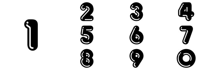 collection numbers Anniversary logo set icon vector design