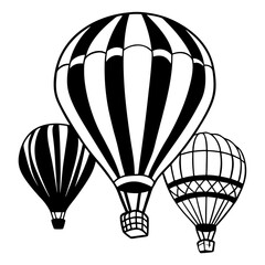 Naklejka premium hot air balloon vector