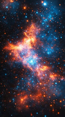 Naklejka premium Abstract motion blur of light rays in space symbolizing high-speed technology, science, and acceleration. A futuristic design of super-fast, speedy blue light streaks representing motion and progress.