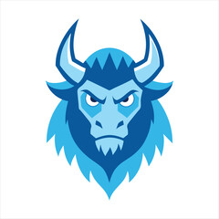 Ice demon bull vector art 