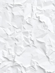 Fototapeta premium Seamless texture of crumpled white paper. Sheet of crumpled paper pattern for background, wallpaper and texture. Crumpled white paper abstract shape background with space paper for text