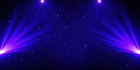 Obraz premium Dazzling Purple Stage Lights Starry Night Background