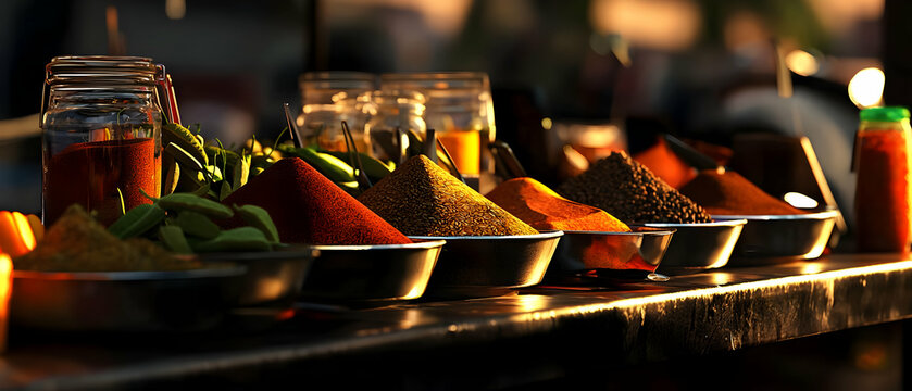 Colorful Spices on Display