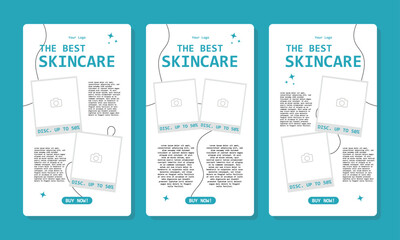 Editable print flyer or poster template for Skin care consultation and beauty treatment , spa salon promotional advertising brochure cover design