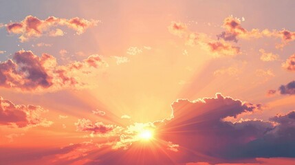 A breathtaking sunset paints the sky in warm hues.