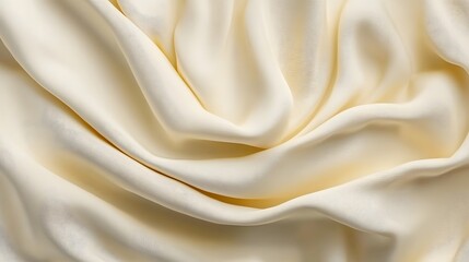 Obraz premium Cream Draped Fabric Texture Background Soft Elegant Silk