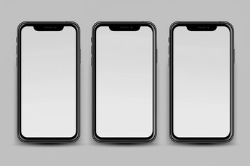Three Black Smartphones (1)