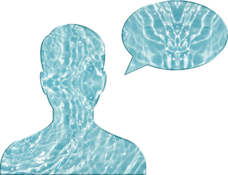 Aqua Glass Conversation Icon – Chat Bubble Symbol for Messaging App, Social UI, or Communication Tool