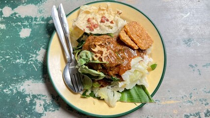 Nasi Pecel Traditional Javanese Food