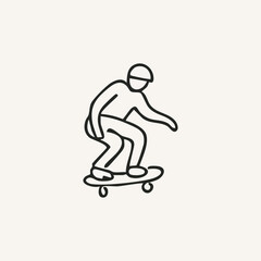 Hand Drawn Doodle Business Infographic Elements with skateboard theme Vector Illustration for stickers or prints