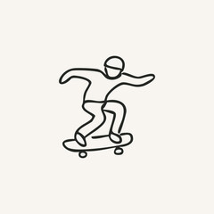 Hand Drawn Doodle Business Infographic Elements with skateboard theme Vector Illustration for stickers or prints