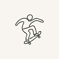 Hand Drawn Doodle Business Infographic Elements with skateboard theme Vector Illustration for stickers or prints