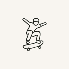 Hand Drawn Doodle Business Infographic Elements with skateboard theme Vector Illustration for stickers or prints