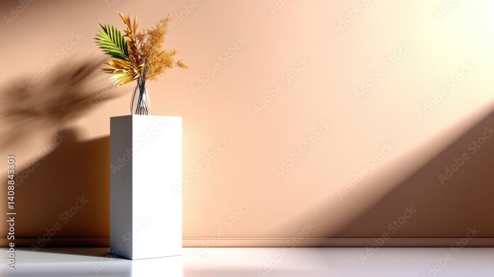 Poster the vase is the main focus of the image, and the flower adds a touch of color