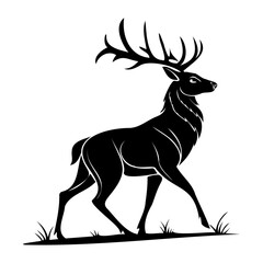 Deer Silhouette Vector Illustration Wildlife Animal Icon