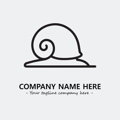 Snail illustration black and white for logo company vector image
