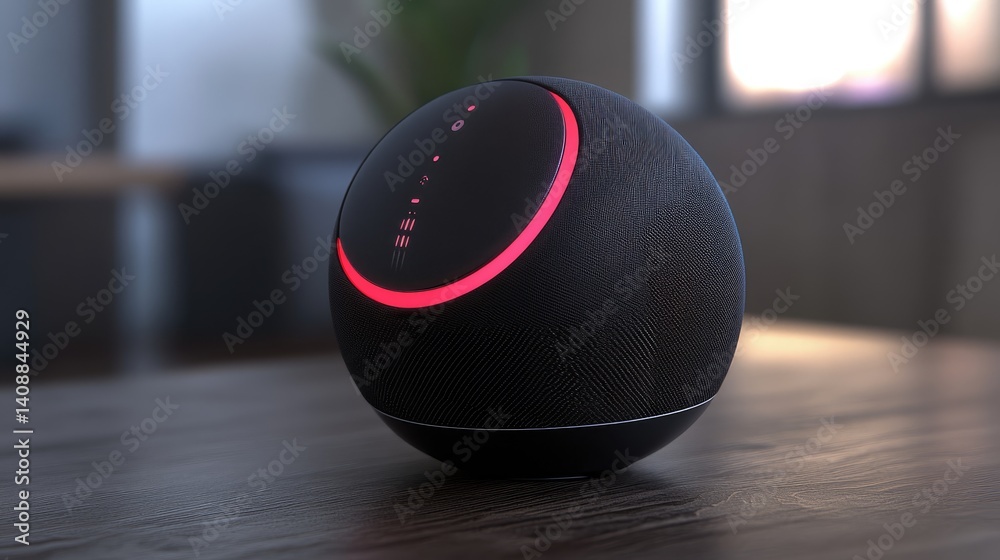 Poster smart ai-powered virtual assistant with voice input waveforms and cloud sync