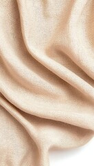 Fototapeta premium Beige fabric draped, close-up