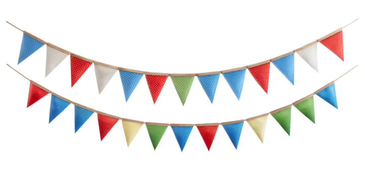 colorful ribbons flags 