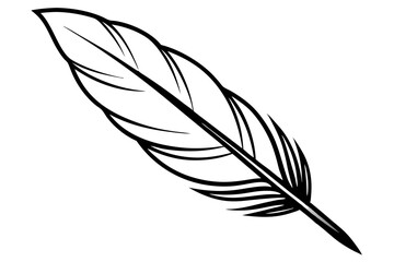 Obraz premium feather icon silhouette vector