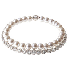 Pearl Diamond Accent Set on transparent background
