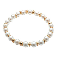 Modern Pearl Choker on transparent background