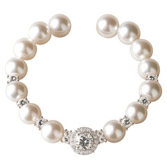 Pearl Diamond Accent Set on transparent background