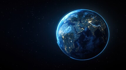 Fototapeta premium Earth and Climate Countdown: A countdown clock overlaying Earth surface, highlighting the urgent need to address climate change to protect the planet.