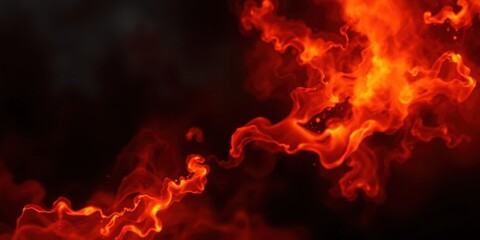 Fototapeta premium Fiery Abstract Background Red and Orange Flames Texture