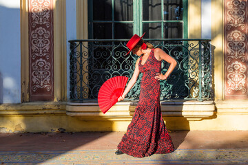 Flamenco dancer performing, Seville, Andalusia, Spain