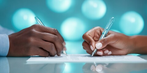 Collaborative Corporate Synergy Minimalist Workspace Harmony - Diverse Professionals Executing Strategic Partnership with Elegant Precision in Next-Gen Business Ecosystem