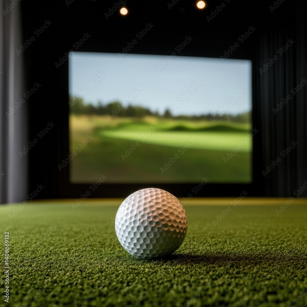 Poster immersive golf tech next-gen virtual training simulator bridging precision sports and digital innova