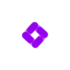 symmetrical abstract purple logo asset on transparent background