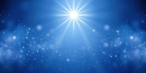 Obraz premium Magical Blue Starry Night Sky Background Festive Celestial Sparkling Glimmering Bright