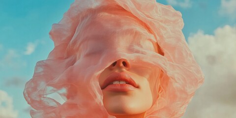 National That Sucks Day Ethereal Liberation Transcendent Coral Wellness Portrait for Mindful Millennials Exploring Emotional Resilience and Personal Transformation