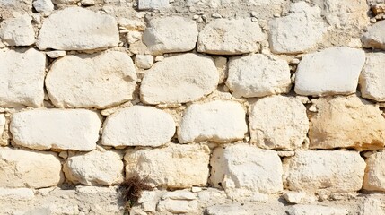 Ancient Stone Wall Texture Background - Rustic Beige Masonry
