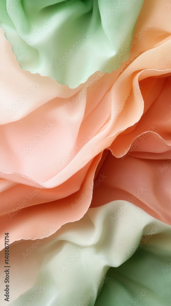 Aufkleber soft wave textile design ethereal pastel scalloped fabric texture exploring mindful minimalism in co