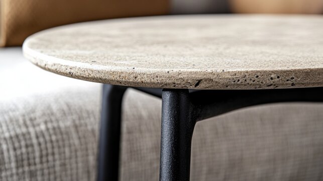Contemporary furniture design coffee table modern living room high-quality material cozy atmosphere close-up view aesthetic appeal and functionality