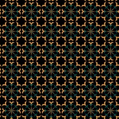 seamless repeat pattern with geometric flowers decorative abstract background graphic design print