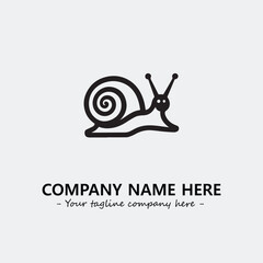 Snail illustration black and white for logo company vector image

