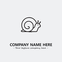 Snail illustration black and white for logo company vector image
