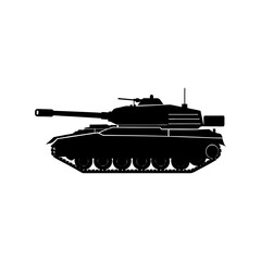 Tank Silhouette vector illustration