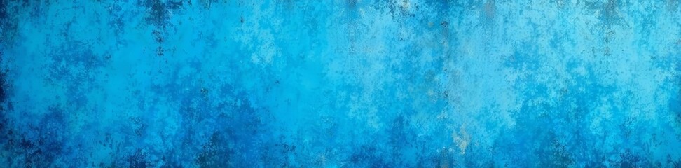 Fototapeta premium Close-up of weathered blue painted cement wall, background, grunge, urban