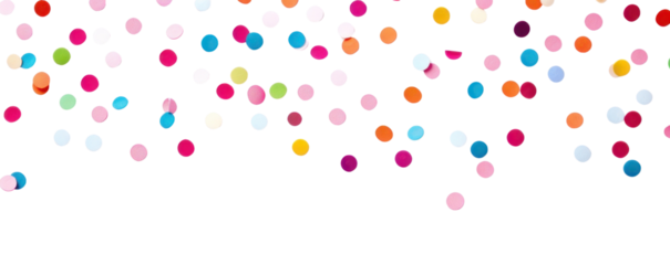PNG Party confetti border background white white background.