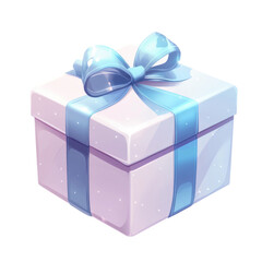 Shiny Gift Box on transparent background