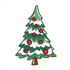 christmas tree isolated on white