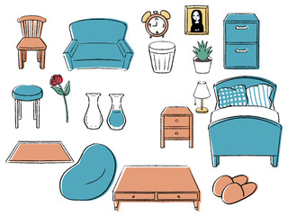 ペン風家具セットカラー