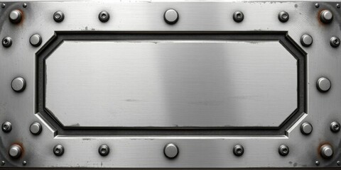 Fototapeta premium Brushed Metal Panel Texture Industrial Tech Background