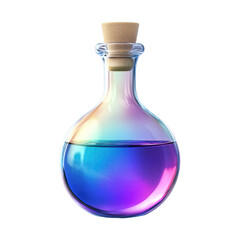 Iridescent Health Potion on transparent background