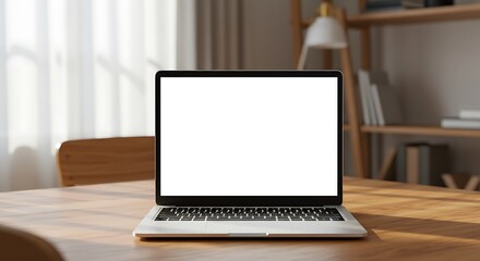 Laptop Mockup: Modern Workspace with Blank Screen